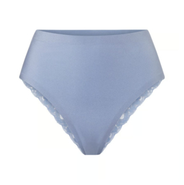 High Waist Brazilian Lace - Powder Blue