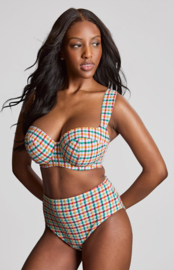 Panache Swim Bette balcony bikini top Seersucker