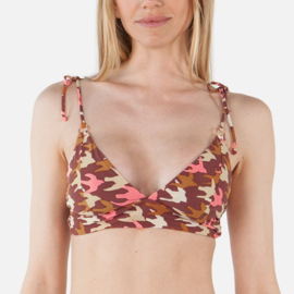 Conchu Bralette Bikini Top - Maroon
