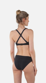Solid High Waist Bikinibroekje - Zwart