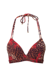 Triangle Bikini Top - Leopard Flower