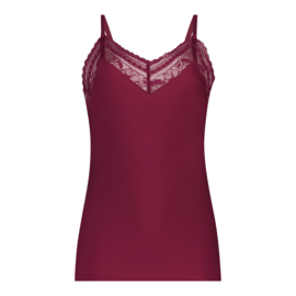 TC Secrets spaghetti top lace Beet Red