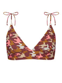 Conchu Bralette Bikini Top - Maroon