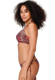 Triangle Bikini Top - Leopard Flower