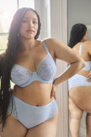 Sculptresse Sophia Plunge BH - Dusky Blue