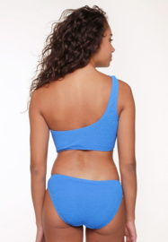 One shoulder bikini top strong blue