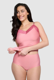 High Waist Lace - Rose Pink