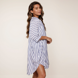 LDS kaftan white/blue