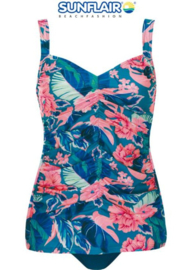 Sunflair Tankini 2-delig - 28001 - Blauw Magenta Bloem
