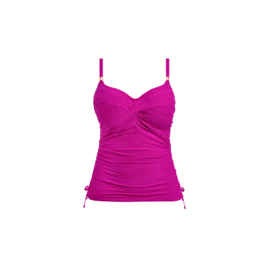 Beach Waves Tankini - Bright Fuchsia