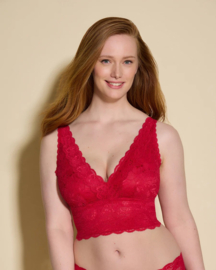 Cosabella Never Say Never Plungie bralette Mystic Red