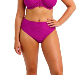 Beach Waves High Waist Brief - Bright Fuchsia
