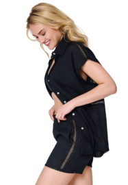 Top & Shorts Katoen - Zwart