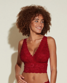Cosabella Never Say Never Plungie bralette Sindoor Red