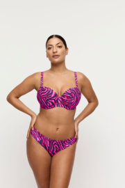 Malabo Voorgevormde Balconette Bikinitop - Hot Pink Zebra
