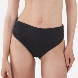 Solid High Waist Bikinibroekje - Zwart