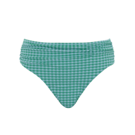 Panache Swim mid waist bikini slip Green Gingham