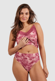 High Waist Brazilian Lace - Spring Flowers