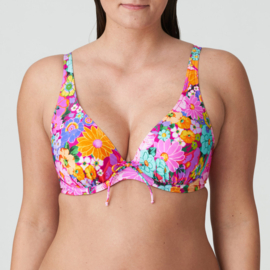 PDS Narjac padded plunge bikinitop Floral Explosion