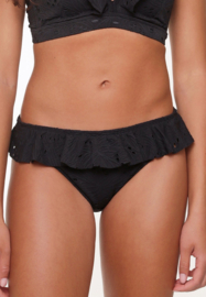 Bikini slip ruffle black