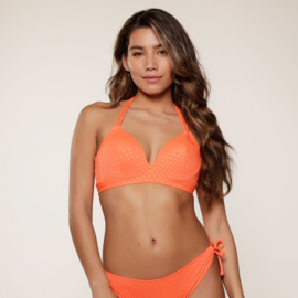 LDS triangle bikinitop Hot Coral