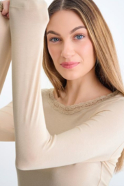 Lisca Lace Lounge Shirt - Beige