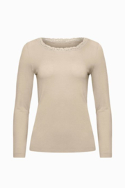 Lisca Lace Lounge Shirt - Beige
