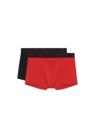 HOM 2-pack Boxerlines cotton red/black