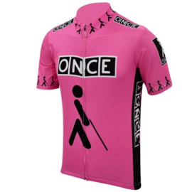 Retro wielershirt Once Roze