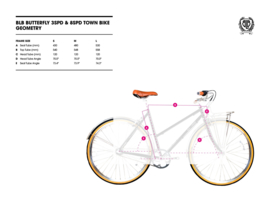 BLB Butterfly - 8 SPD - Town bike - Dusty pink
