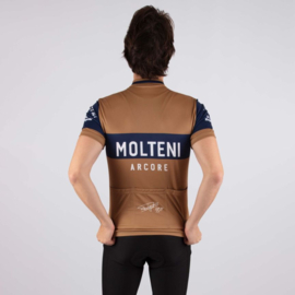 Retro wielershirt Molteni bruin - Rogelli