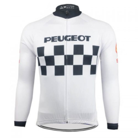 Retro wielershirt Peugeot Shell Michelin wit