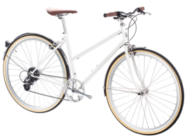 6KU Odessa City Bike - Coney White met 8 versnellingen