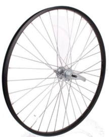 Achterwiel 28 x 1 5/8 x 1 3/8 zwart singlespeed