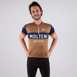 Retro wielershirt Molteni bruin - Rogelli