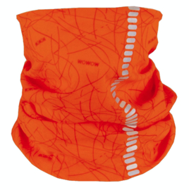 WOWOW multifunctie doek/nekwarmer 'Nutty' fluo oranje