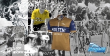 Retro wielershirt Molteni bruin - Rogelli
