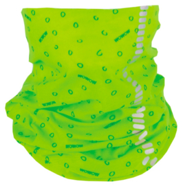 WOWOW multifunctie doek/nekwarmer 'Nutty' fluo groen