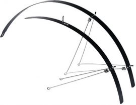 Flat fender  28 inch 42 mm breed zwart