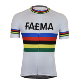 Regenboog - Faema retro wielershirt