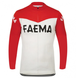 Retro wielershirt Faema rood - wit