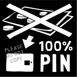 6. 100% pin illustratie raamsticker