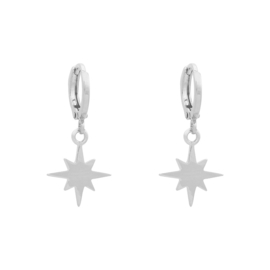 Silverplated starburst earring