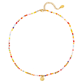 Colourful smiley necklace