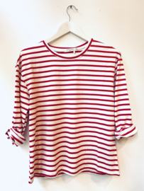 Nina striped shirt- red