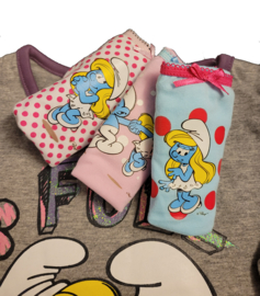 T-shirt Grijs Full of Love set met Smurfin ondergoed