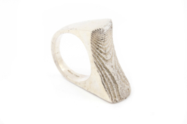 Galerie Puur - Ring zilver met hout patroon - 11042