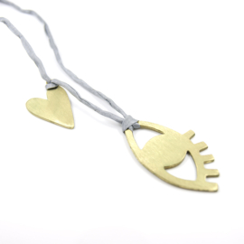 Susanne Bagaya - eye love you collier messing  - 12024