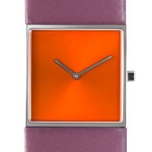 Horloge vierkant oranje/paars DST-DC-011