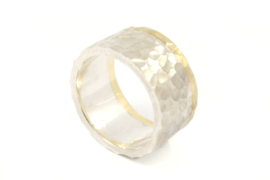 Galerie Puur - Hamerslag ring bicolor- 11018